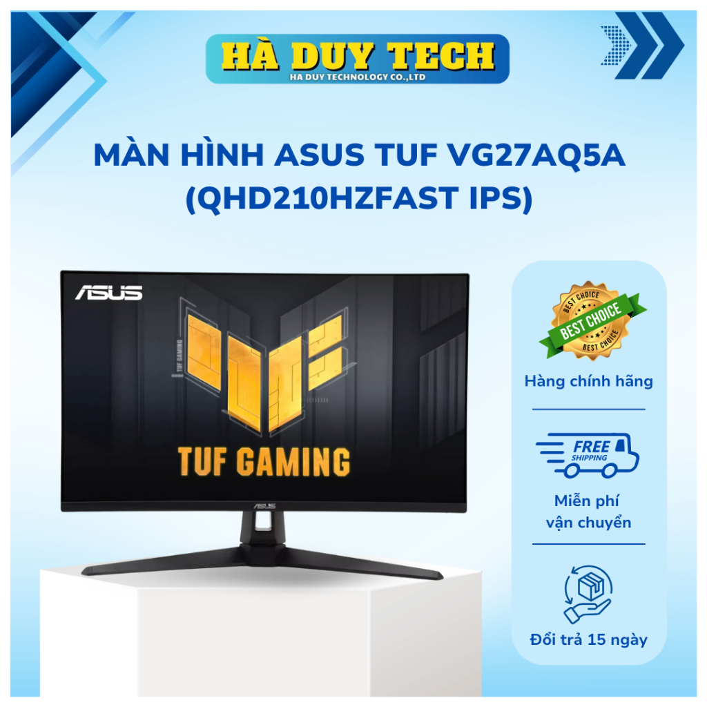 Màn Hình ASUS TUF VG27AQ5A (QHD/210Hz/Fast IPS) - Chính Hãng - BH 36T - Hà Duy Tech