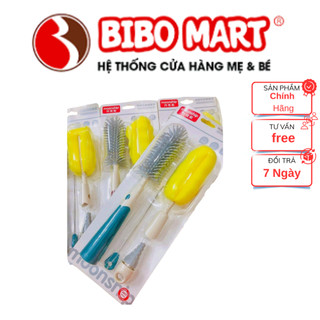   Mẫu mới  Set 4 cọ rửa Silicon thân cầm chắc chắn vệ sinh bình sữa núm ty và ống hút cho bé mẫu mới 2025 