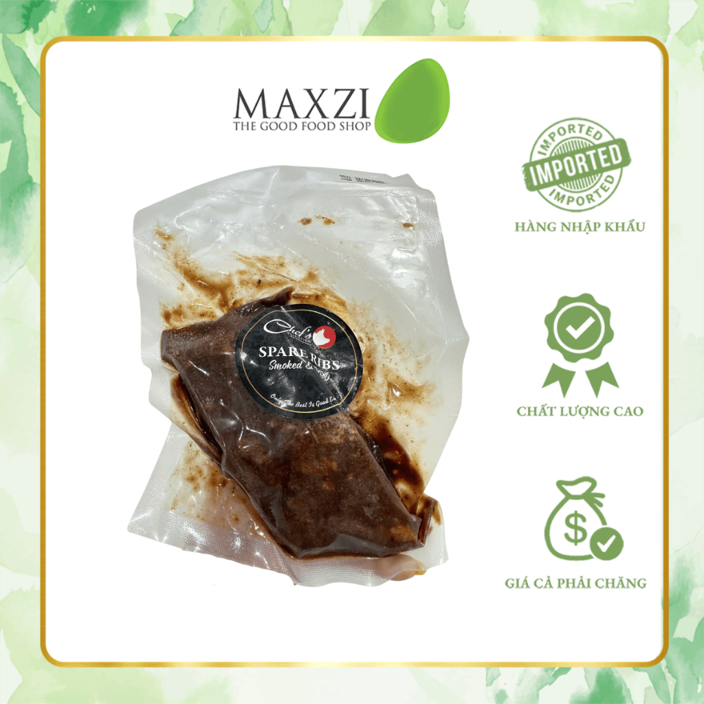 Sườn Heo Xông Khói Sốt BBQ Chef's Selection 200g - Frozen Smoked Pork Ribs BBQ Sauce
