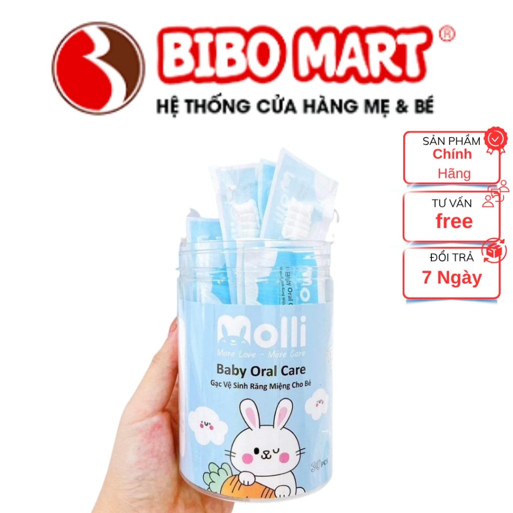 Rơ Lưỡi Tưa Lưỡi Tiệt Trùng Cho Bé Molli Hộp 30 Chiếc - Minn Store Shop Mẹ và Bé
