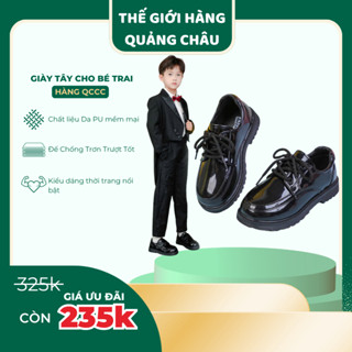  Giày Lười Cho Bé Trai Da PU Bóng Sang Chảnh,Giày Cho Bé Trai Hàng QC Cao Cấp G618-A625  