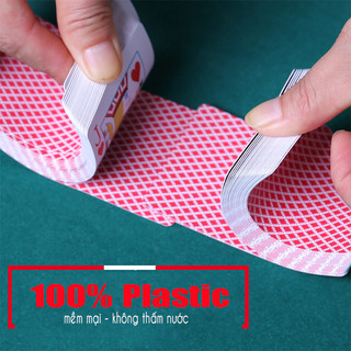 Bài poker nylon không thấm nước 100% plastic cảm giác đã tay