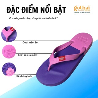 Dép nữ Thái Lan quai xỏ ngón thời trang, chất cao su non siêu êm Rubbersoul Balance