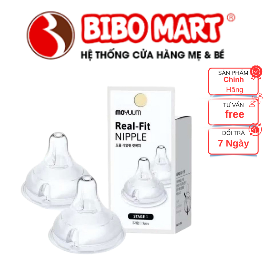 (Chính Hãng) Núm ti Moyuum Hàn Quốc đủ size 1 - 4 Cam kết chính hãng cho bé iu 2024