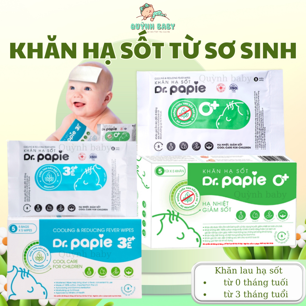 Khăn hạ sốt Dr.papie dành cho bé