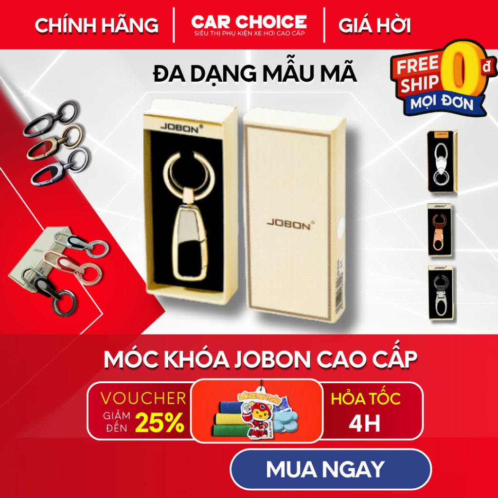 Móc Khóa Ô Tô Cao Cấp Jobon Chính Hãng Đa Dạng Mẫu Mã Móc Chìa Khóa Xe Ô Tô Xe Máy Độ Bền Cao