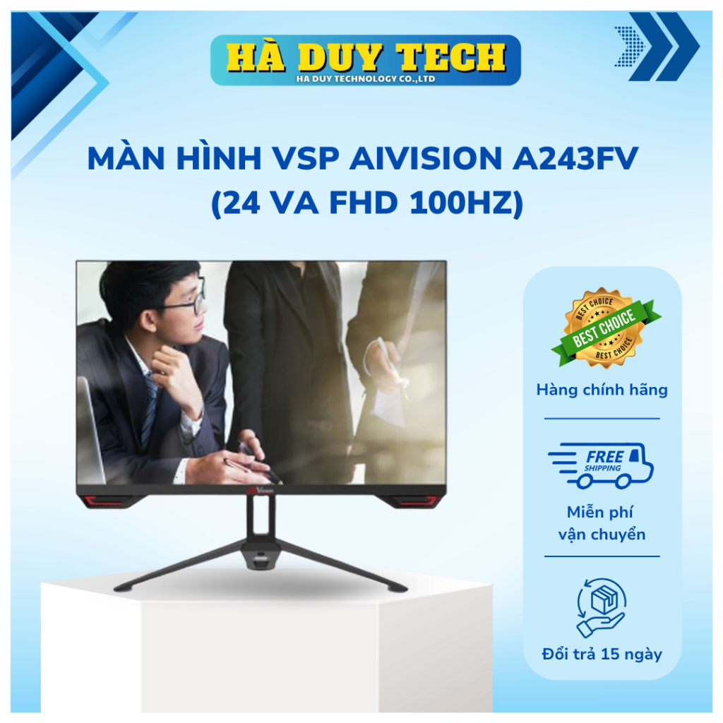 Màn Hình VSP AIVISION A243FV (24" VA FHD 100Hz) - Chính Hãng - BH 24T - Hà Duy Tech
