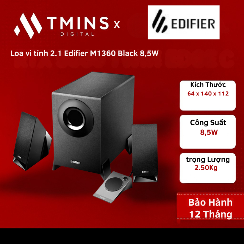 Loa vi tính 2.1 Edifier M1360 Black 8,5W - Hàng chính hãng
