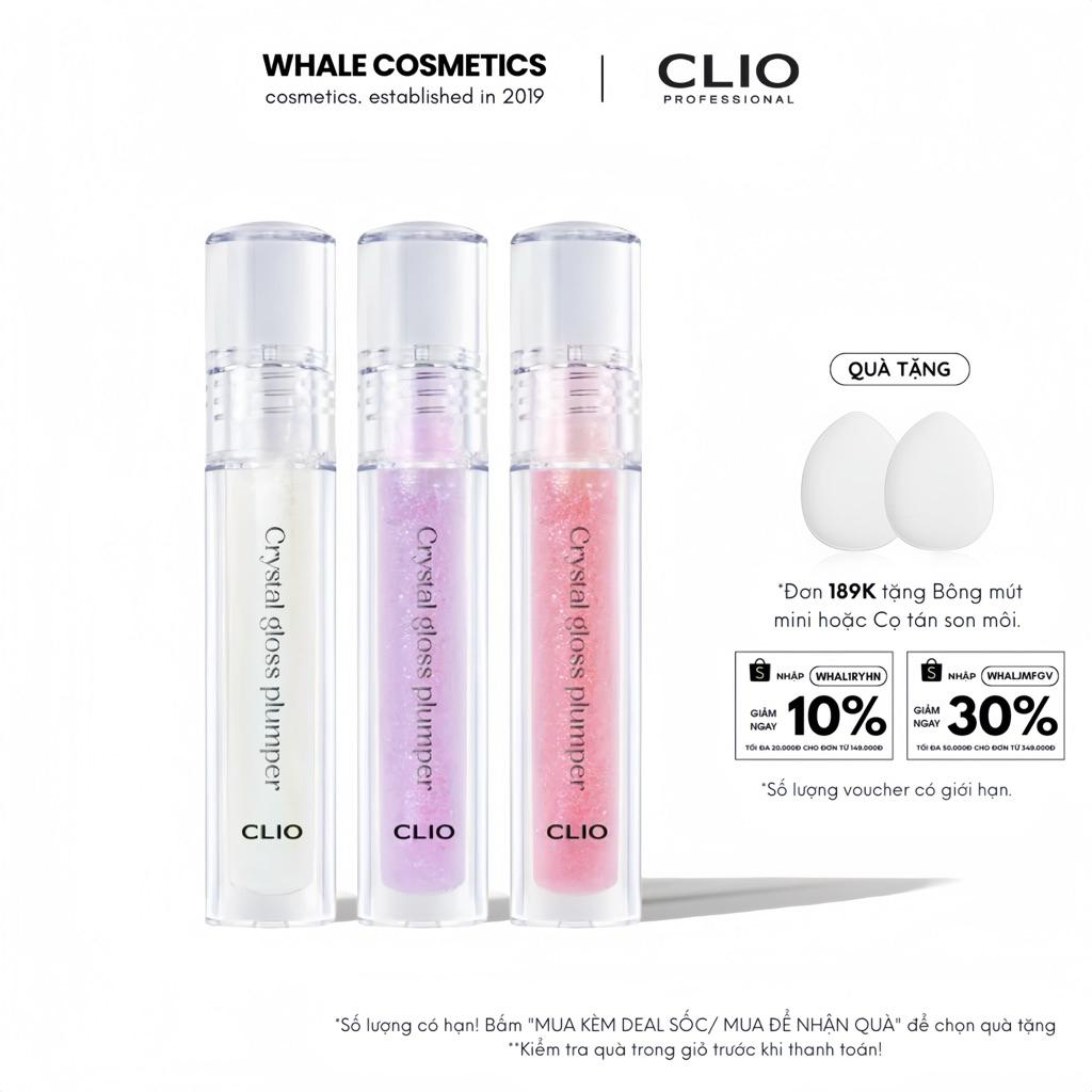 (Clio) Son Bóng Clio Crystal Gloss Plumper (3.3g)