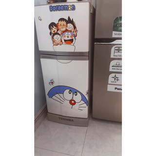 Decal dán tủ lạnh DOREMON TRÊN MÂY - THUTHAODECOR
