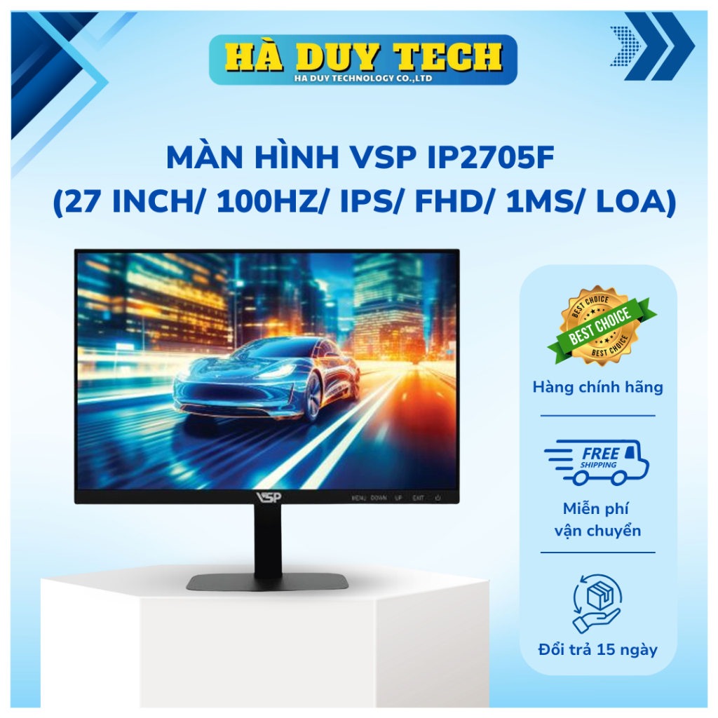 Màn Hình VSP IP2705F (27 inch/ 100Hz/ IPS/ FHD/ 1ms/ Loa)  - Chính Hãng - BH 36T - Hà Duy Tech