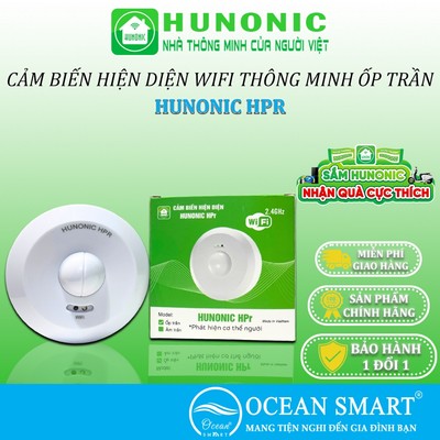 Cảm Biến Hiện Diện Thông Minh Hunonic, Cảm Biến Bật Tắt Đèn Nhà Vệ Sinh, Đèn Hành Lang - HNSSHPR