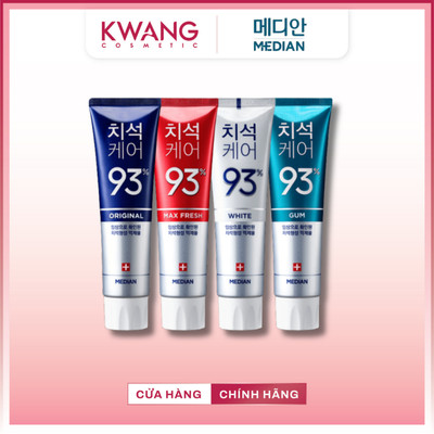 Kem Đánh Răng MEDIAN Dental IQ 93% 120g Tẩy Vôi Răng, Làm Trắng Răng, Giảm Hôi Miệng, Bảo Vệ Nướu Hàn Quốc Chính Hãng
