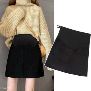  Chân váy bầu chữ A chất Umi đẹp co giãn thoải mái kèm quần bảo hộ xinh trẻ trung - CV09 