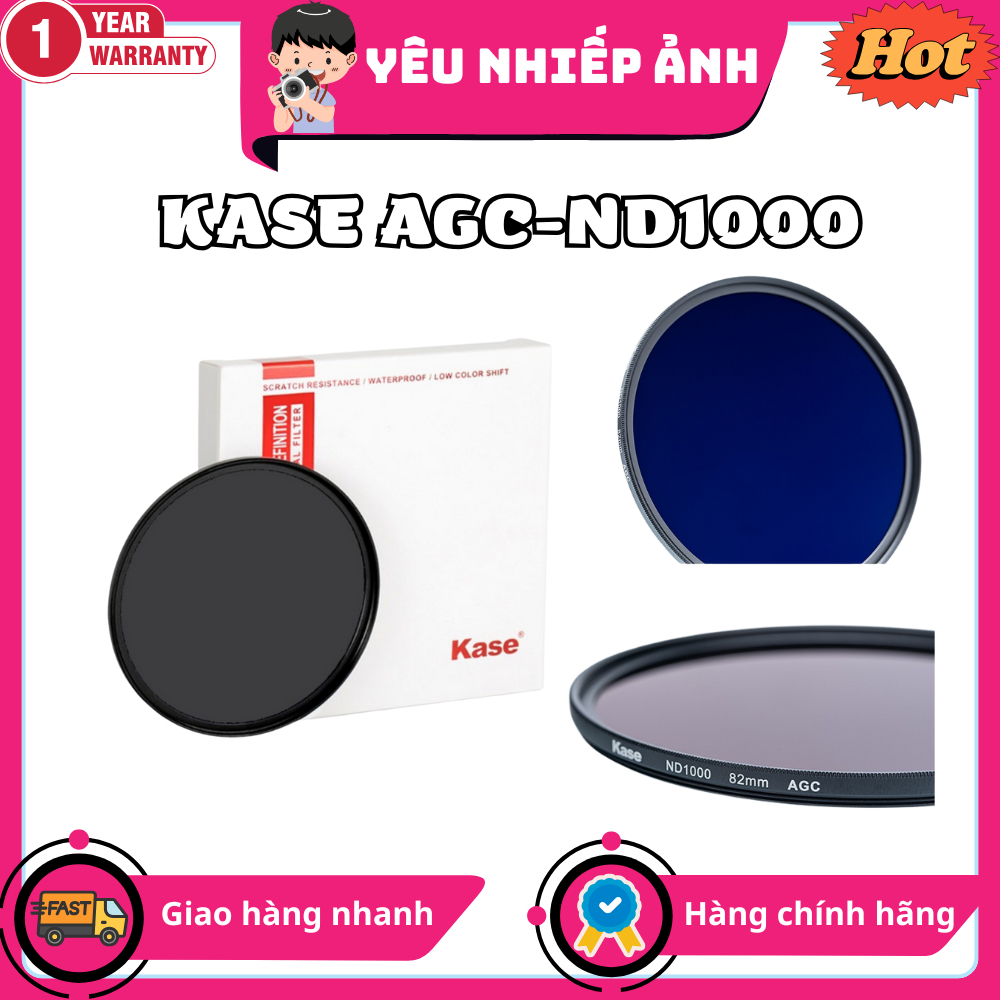 Kính Lọc Filters Kase AGC-ND1000 Từ 40.5mm - 82mm - Hàng Chính Hãng
