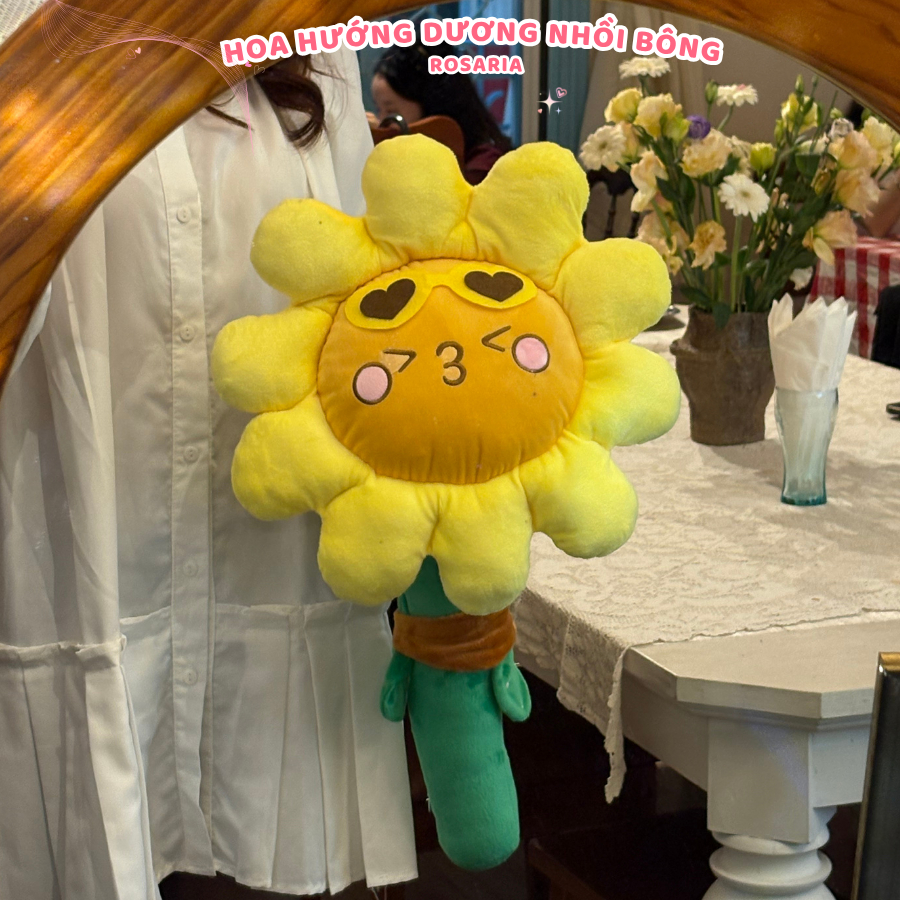 Hoa Hướng Dương Nhồi Bông cao cấp- Gấu Bông Hình Hoa Hướng Dương làm quà tặng đáng yêu Rosaria