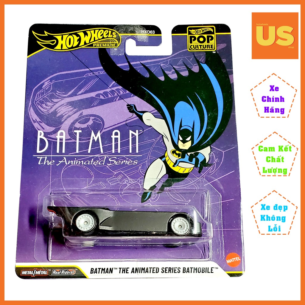 Xe Mô Hình Hot Wheels Premium Chính Hãng Batman The Animated Series Batmobile #2025