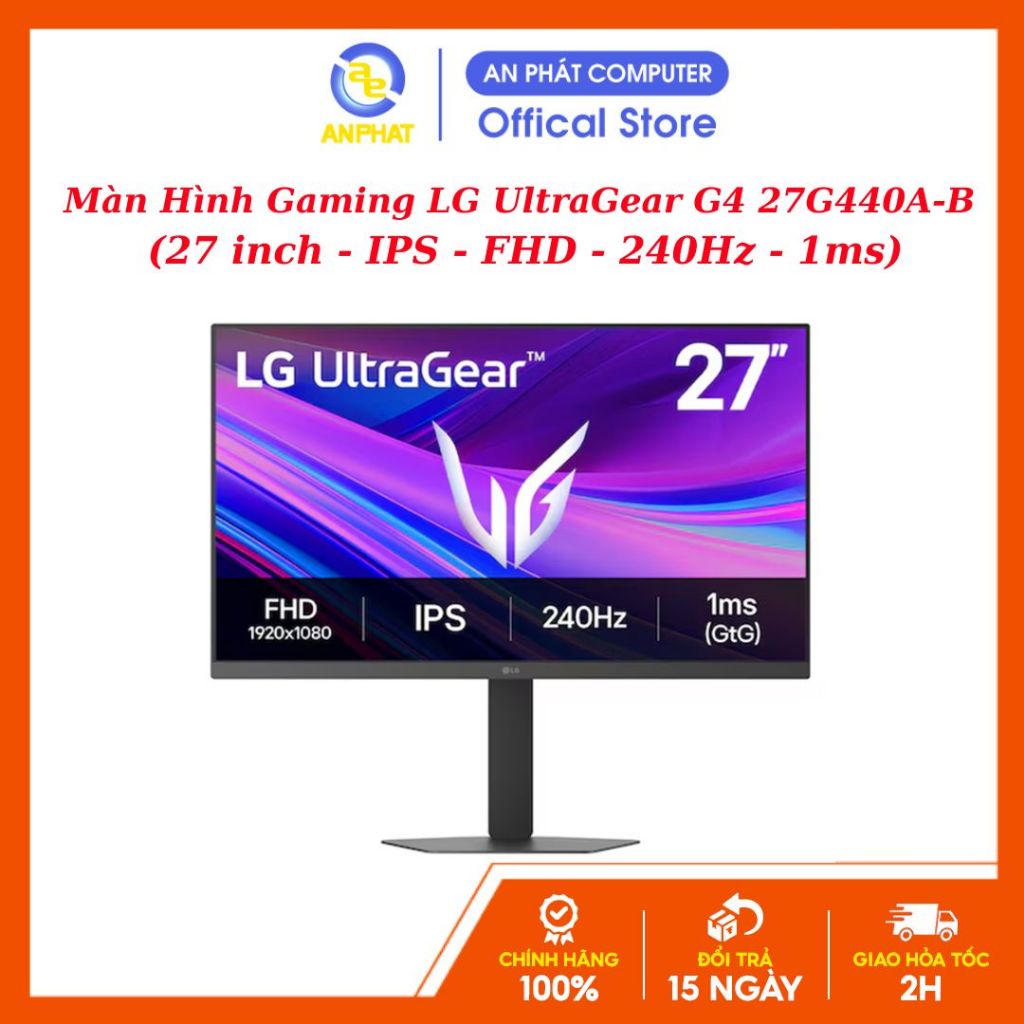 [BH 24 Tháng] Màn Hình Gaming LG UltraGear G4 27G440A-B (27 inch - IPS - FHD - 240Hz - 1ms)