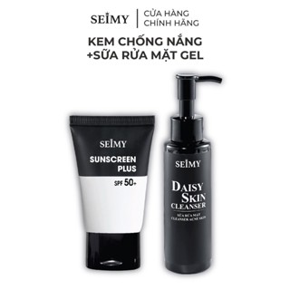  Combo Kem Chống Nắng và Sữa Rửa Mặt Gel Seimy 