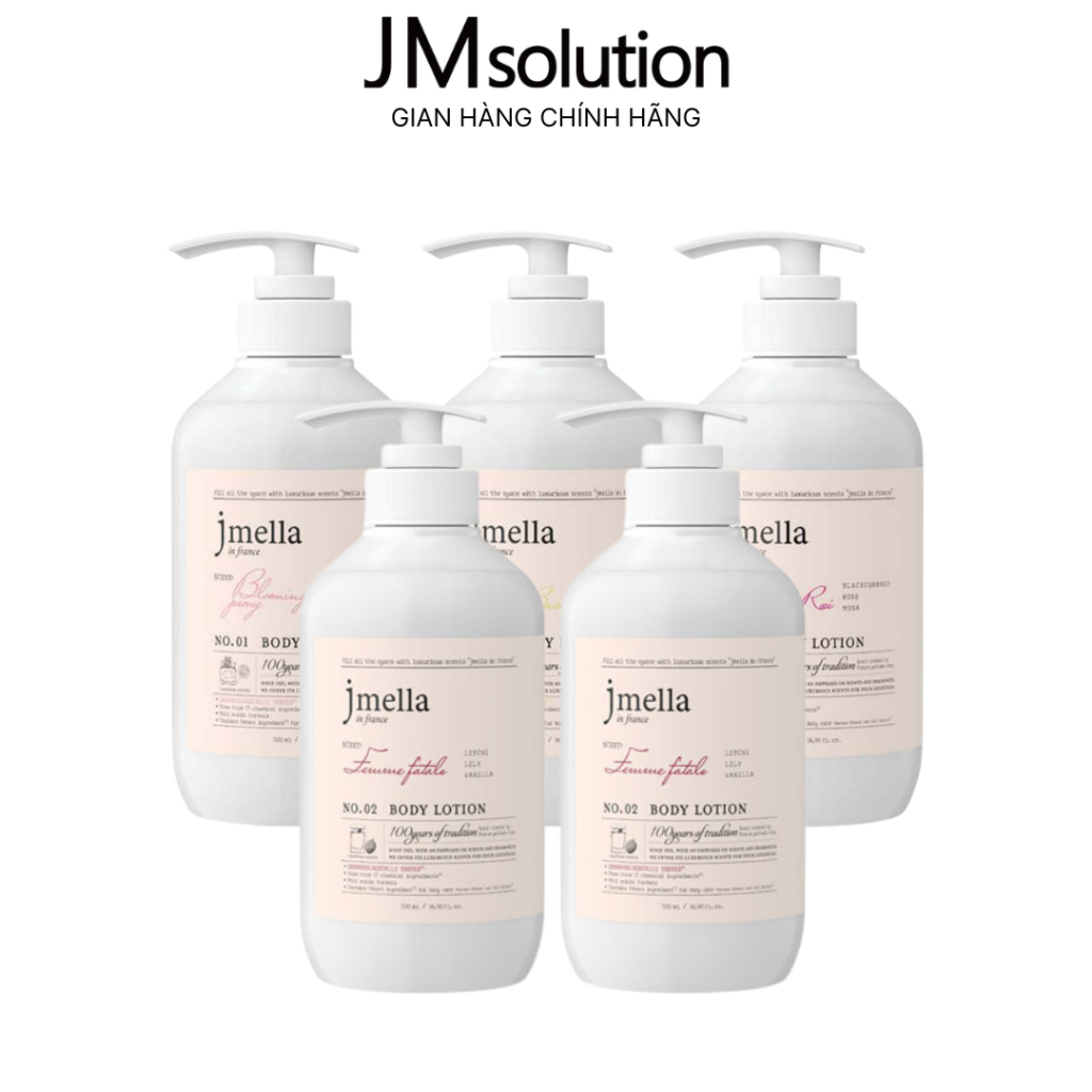 Dưỡng Thể JMella Hàn Quốc 500ml – Dưỡng Ẩm & Giữ Hương Lâu – Mịn Da, Thơm Sang, Chính Hãng