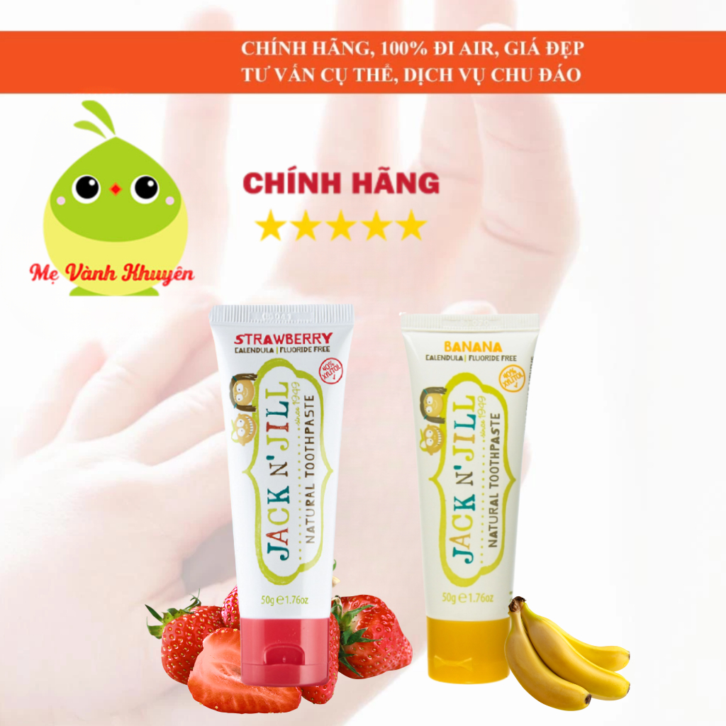 Kem đánh răng chuối Jack N'Jill, Úc (50g)