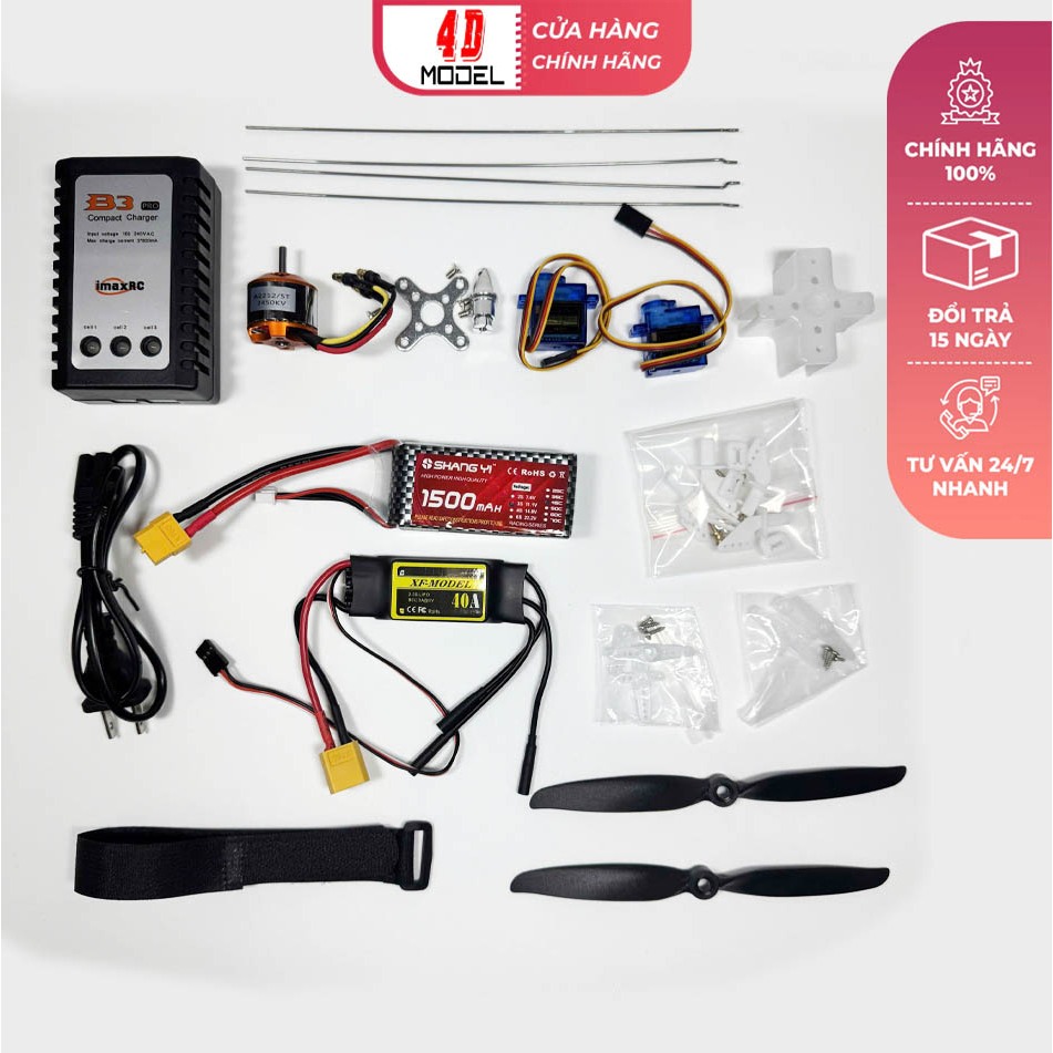 Combo Đồ Điện không có Điều khiển cấu hình 3s-2450kv-Esc 40A -1500mah-2Sv Xanh giá rẻ