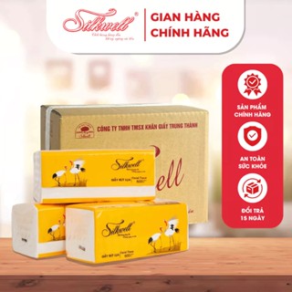 Thùng 9 giấy ăn rút Silkwell Sếu 200 tờ 3 lớp hàng cao cấp, lụa mềm mịn không tẩy trắng chính hãng