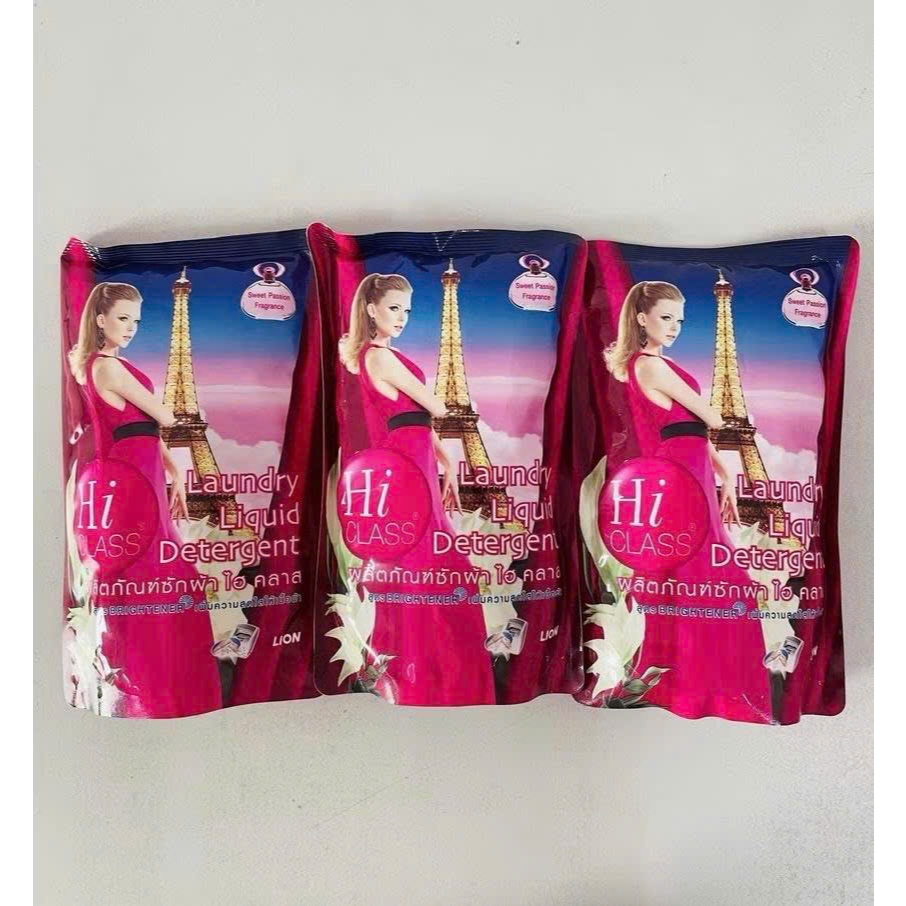[HICLASS] Combo 3 Túi Nước Giặt Xả 2 Trong 1 Hương Hoa Hồng 500ml - Hàng Chính Hãng Thái Lan