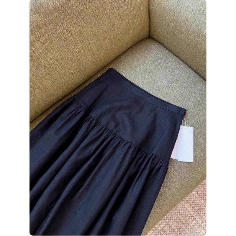 𝗢𝘄𝗲𝗻 𝗟𝗶𝗻𝗲𝗻 - |LY LINEN| - Chân váy linen cạp cao LYLINEN