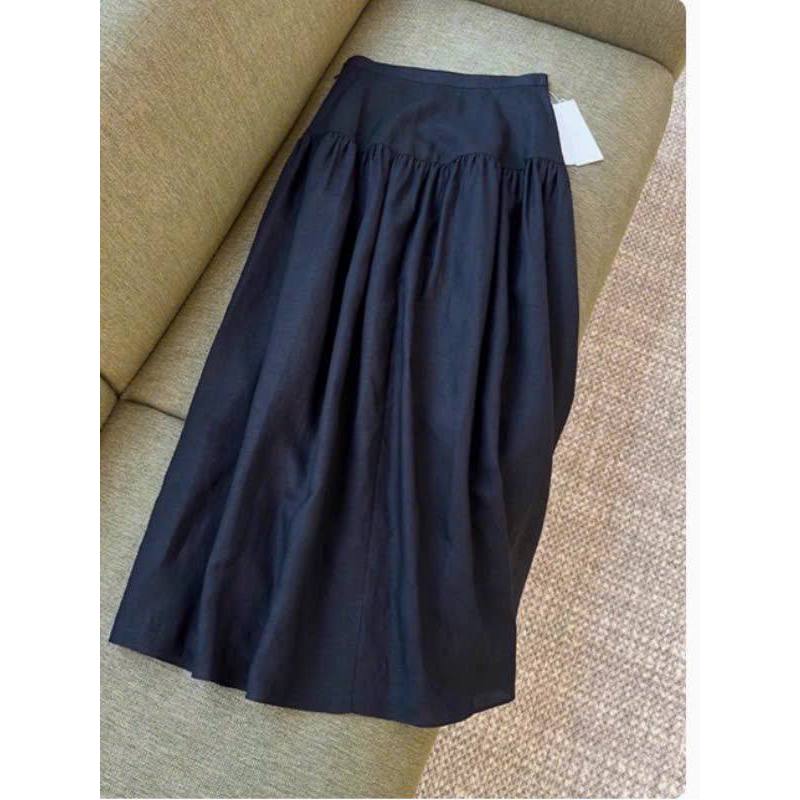 𝗢𝘄𝗲𝗻 𝗟𝗶𝗻𝗲𝗻 - |LY LINEN| - Chân váy linen cạp cao LYLINEN