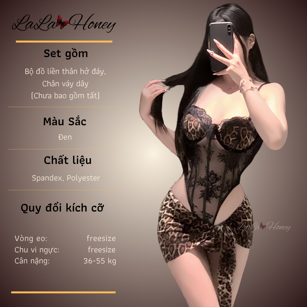 Đồ Lót Gợi Cảm Jumpsuit Da Báo Tinh khiết Có Gọng Nâng Ngực B58 - LaLaHoney | BigBuy360 - bigbuy360.vn