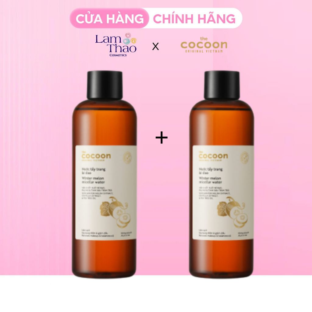 Combo 02 Nước Tẩy Trang Cocoon Bí Đao Micellar Water 500ml