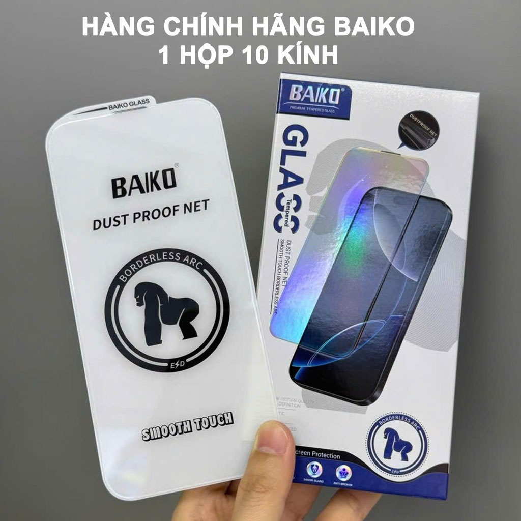 Kính cường lực iPhone Không viền trong suốt Full màn hình 15 Pro max 16 Pro max 17 Pro max 14 13 11 Xsmax [BK-Trắng] | BigBuy360 - bigbuy360.vn