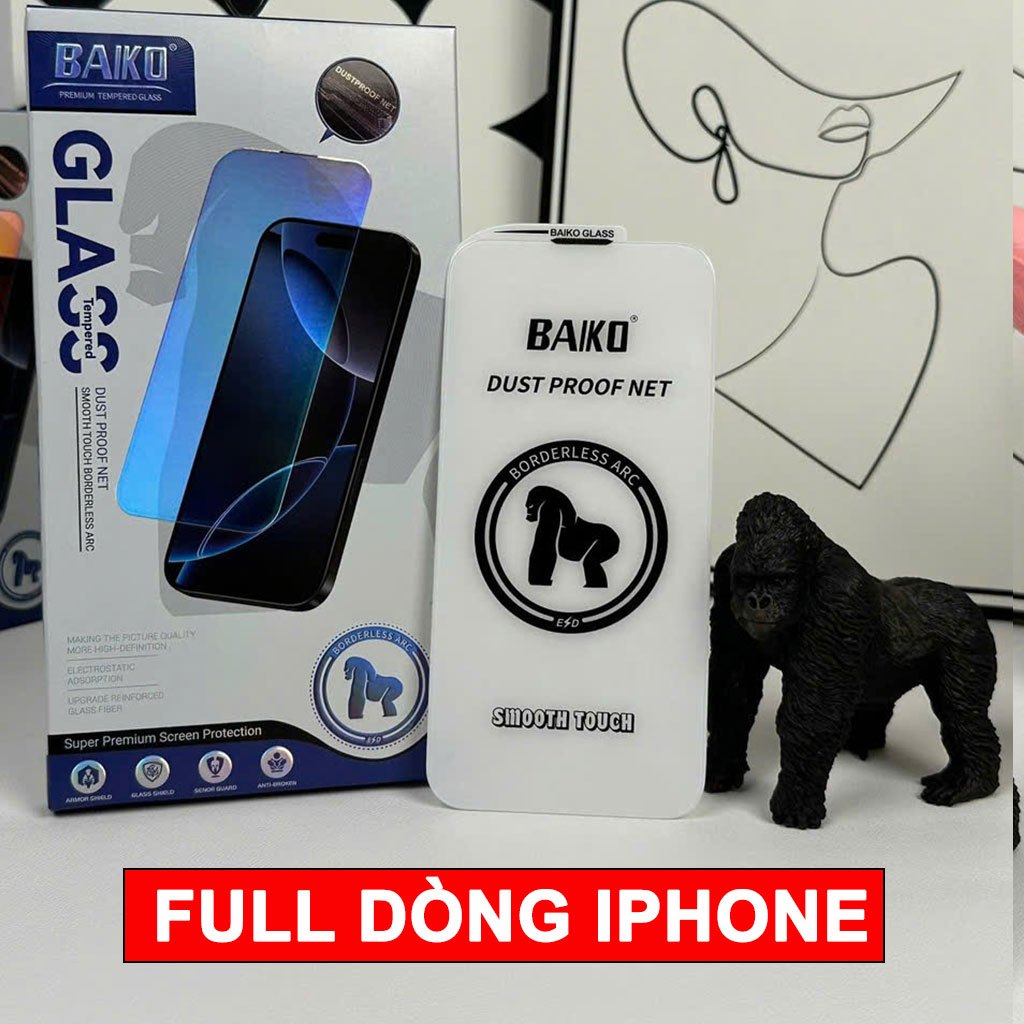 Kính cường lực iPhone Không viền trong suốt Full màn hình 15 Pro max 16 Pro max 17 Pro max 14 13 11 Xsmax [BK-Trắng] | BigBuy360 - bigbuy360.vn