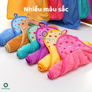 Combo 5 khăn treo bếp: lau tay, lau bếp, lau chén..(mua 10 tặng 1): có móc treo, mềm mại, thấm hút, không ra màu