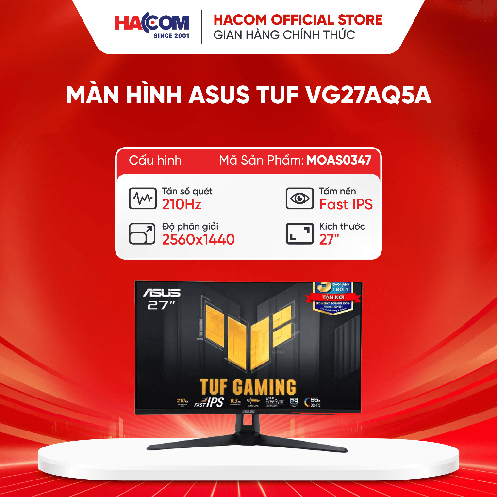 Màn hình Asus TUF VG27AQ5A (27 inch/QHD/Fast IPS/210Hz/1ms/loa)