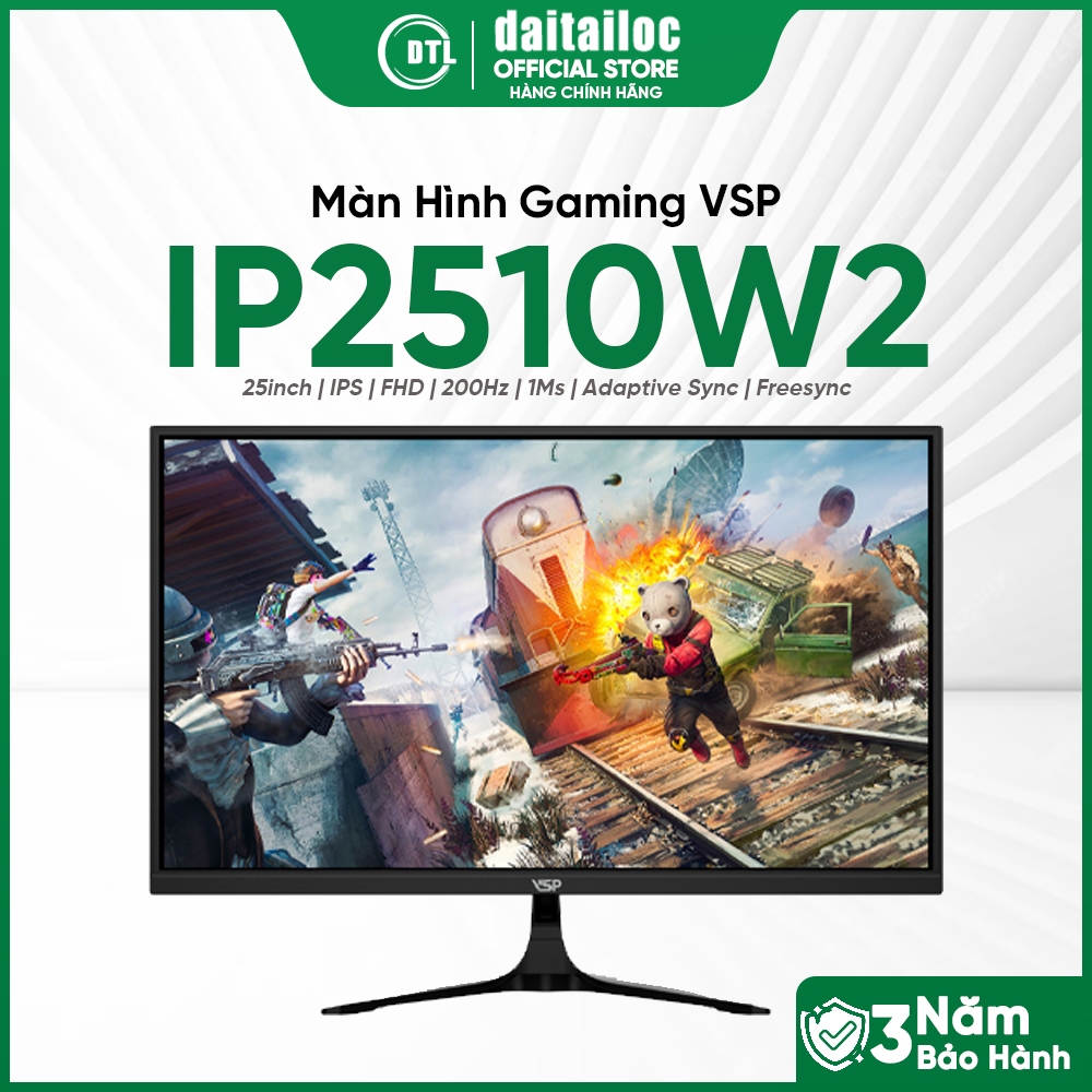 Màn hinh gaming VSP IP2510W2 25 inch 200Hz 1Ms FHD Ver 2025 | Chính Hãng | Bảo Hành 36 Tháng