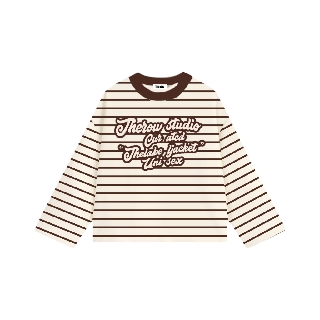 [Ver5] Áo Thun Tay Dài Long Sleeve Boxy THEROW 250gsm Form Rộng Cổ Tròn "THE LABEL" Unisex Nam Nữ Phong Cách Basic Thoải | BigBuy360 - bigbuy360.vn