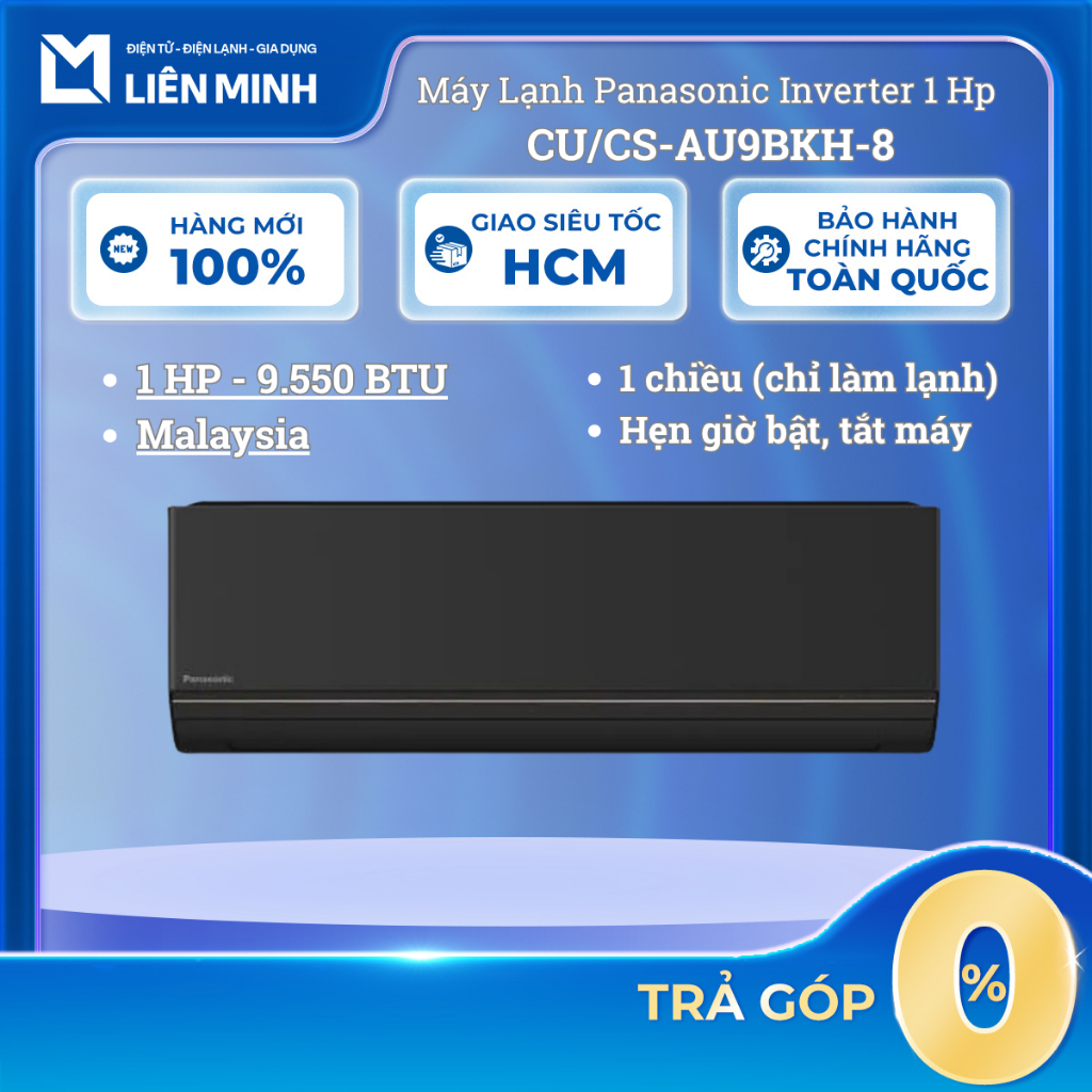 Máy Lạnh Panasonic Inverter 1 Hp CU/CS-AU9BKH-8 [SHIP 0Đ HCM]