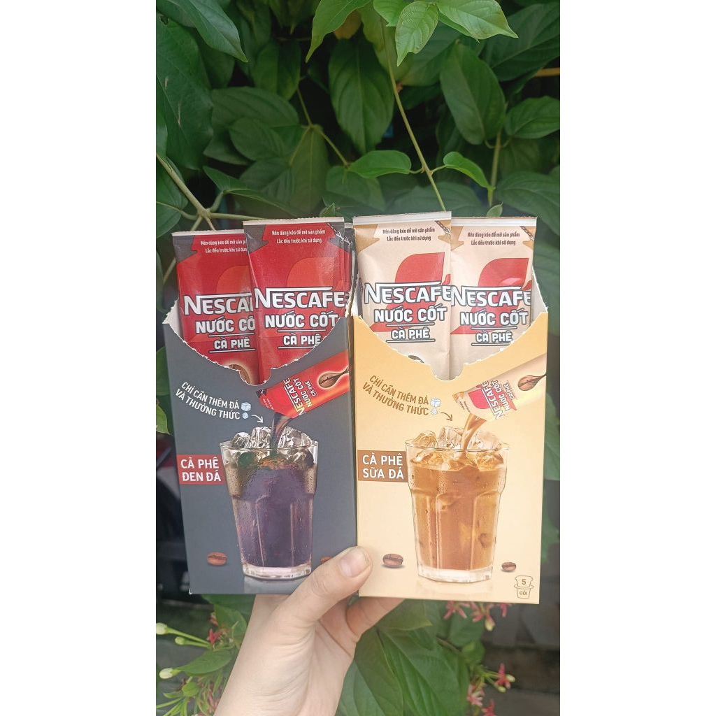 {DATE MỚI} Combo 10 gói nước cốt Nescafe sữa đá _ đen đá  gói 75mll