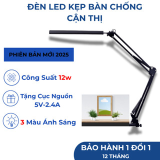  Đèn Kẹp Bàn Học AKIHO 12w và 24w Đèn Led Chống Cận Thị Thông Minh Thay Đổi Góc Linh Hoạt Nhiều Chế Độ Sáng 