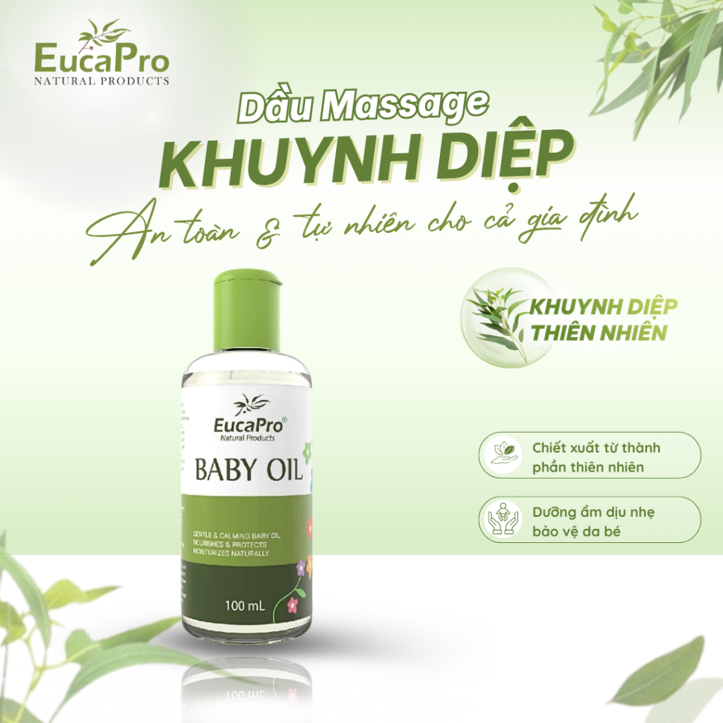 Dầu Massage Eucapro EucaPro Natural Products Chiết Xuất Khuynh Diệp 100ml