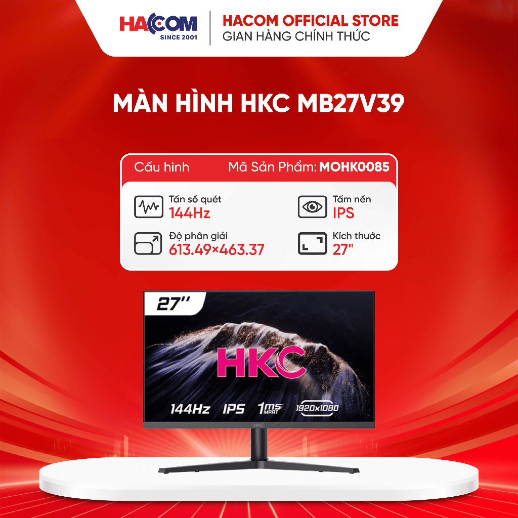 Màn hình HKC MB27V39 (27 inch/FHD/IPS/144Hz/1ms)