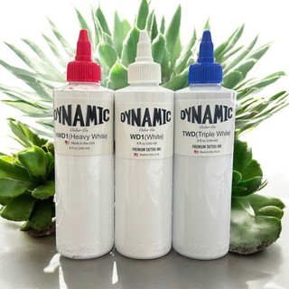 🏷️ MỰC XĂM TRẮNG DYNAMIC 240ml CHÍNH HÃNG – Màu trắng tinh khiết – Siêu bám, siêu mịn – dùng trong phun xăm thẩm mỹ