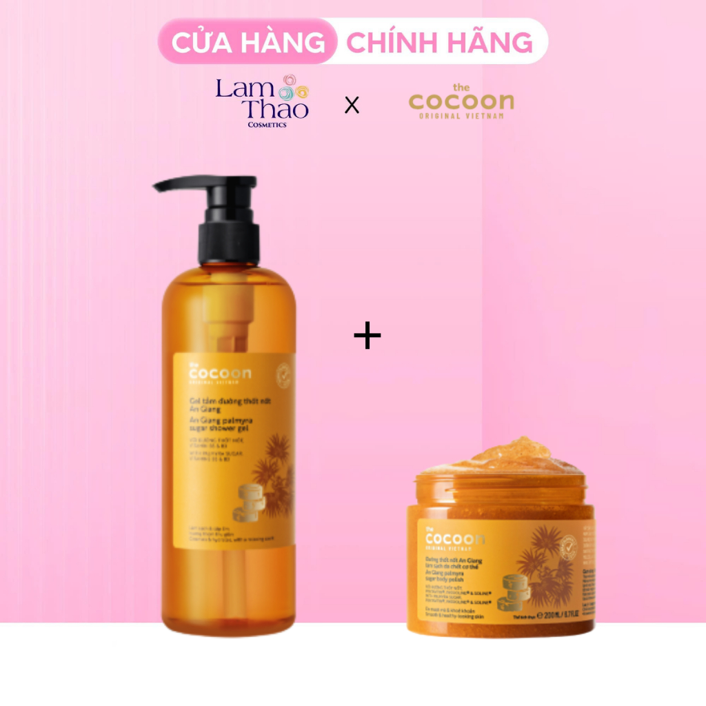 Combo Gel Tắm Thốt Nốt 500ml + TTBC Body Thốt Nốt Cocoon 200ml
