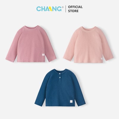 [CHAANG 12M-4Y] Áo dài tay Harvest waffle chất liệu Warmie giữ ấm cho bé trai và bé gái