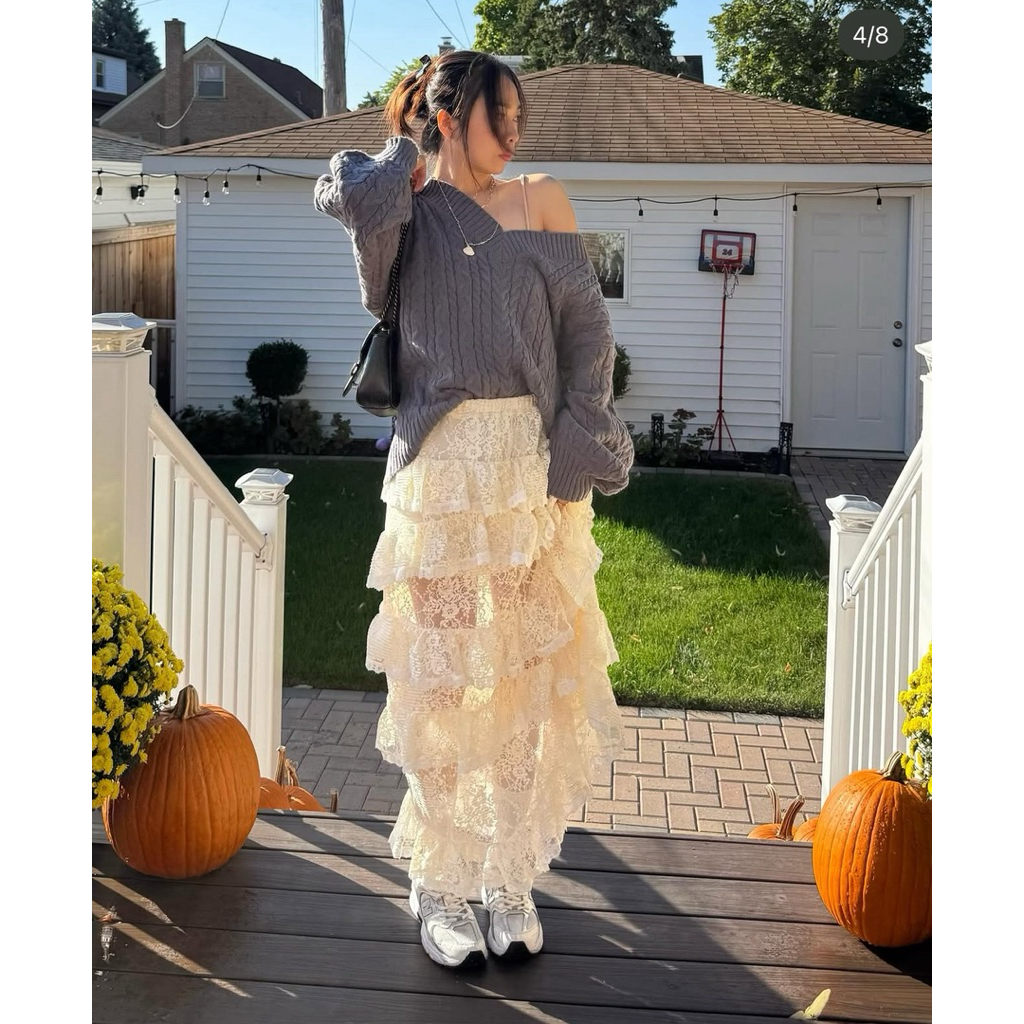 váy ren maxi DANA skirt của clothing.gem - new 100% giật tag SIZE S