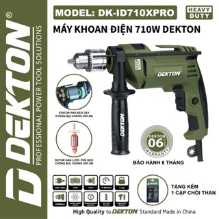  Máy khoan cầm tay DEKTON DK-ID710XPRO 2 Chức Năng Công suất 710W 13mm 
