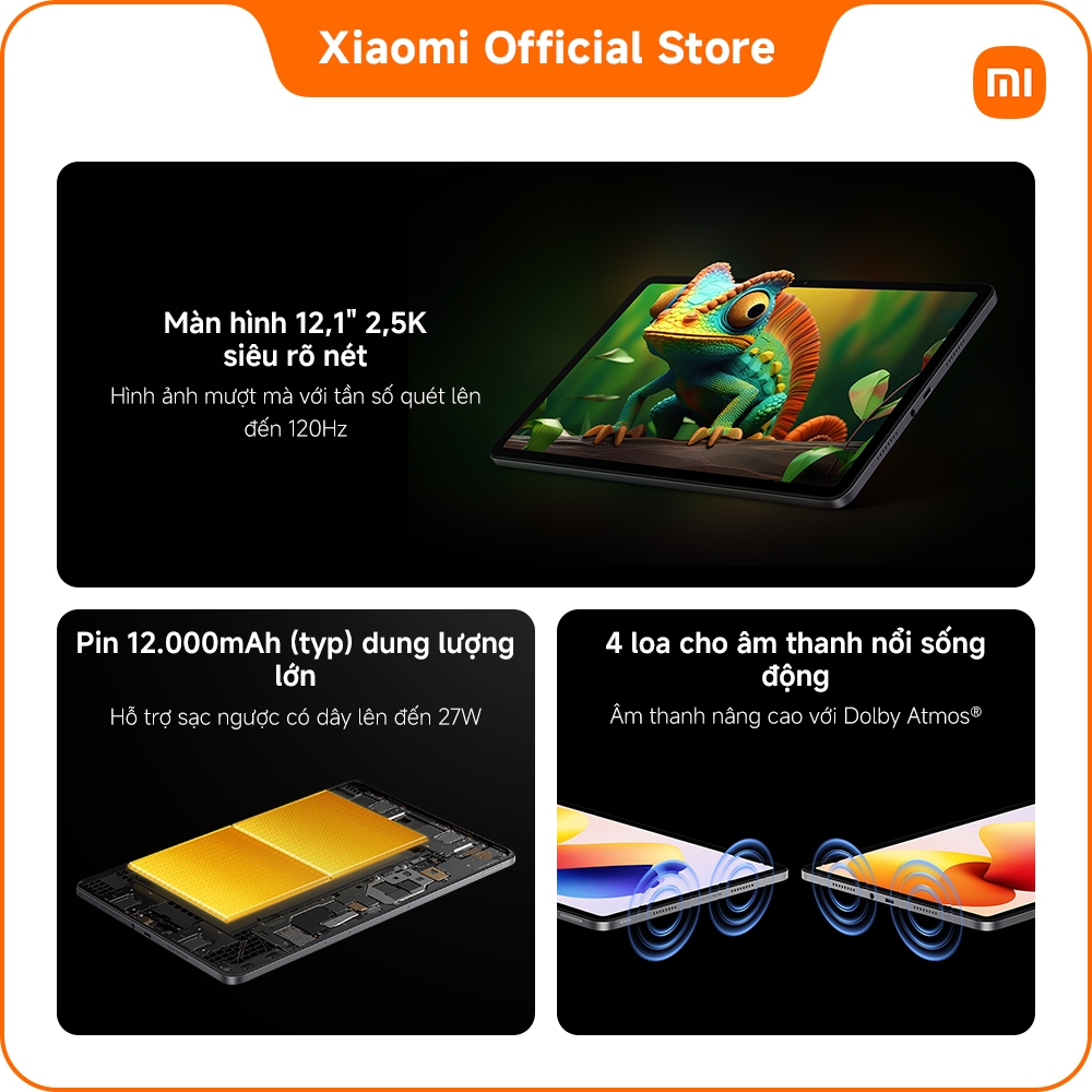 [TẶNG COVER] REDMI Pad 2 Pro 5G | Màn hình 12,1" 2,5K siêu rõ nét | Hình ảnh mượt mà với tần số quét lên đến 120Hz | BigBuy360 - bigbuy360.vn