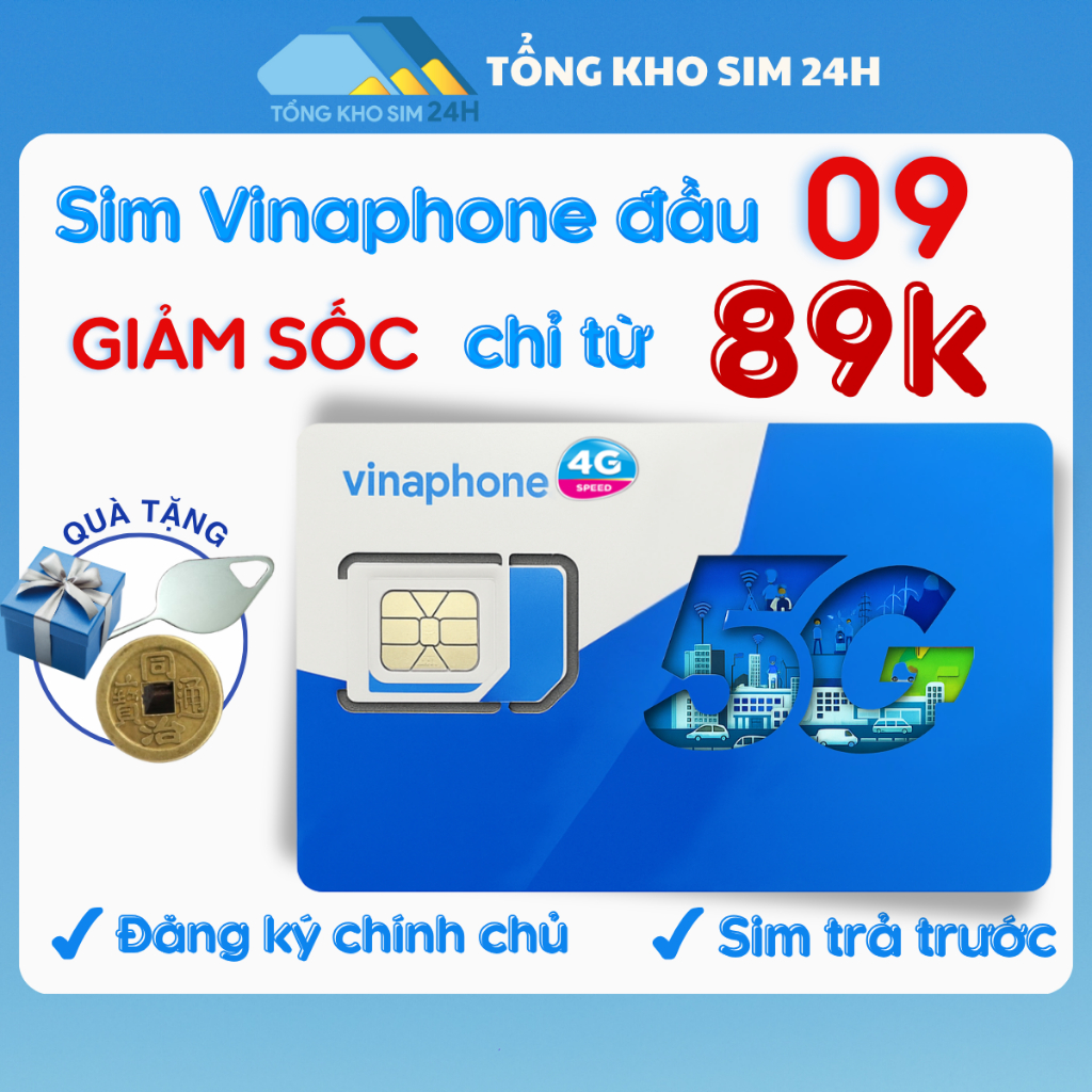 Sim Đầu 09 Vinaphone Giá Rẻ Chỉ Từ 89k, Đầu Số Cổ Đẹp, Đa Dạng Số Đuôi, Sim Khuyến Mãi, Dễ Nhớ